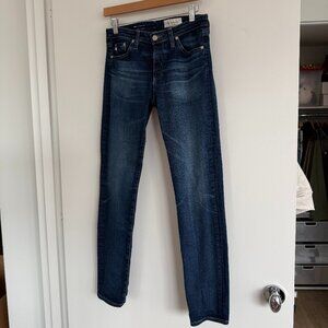 AG Jeans Prima Mid-Rise Cigarette Jeans (Size 27)